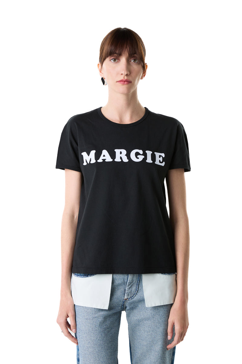 Vintage Jersey T-Shirt/Black MM6 MAISON MARGIELA