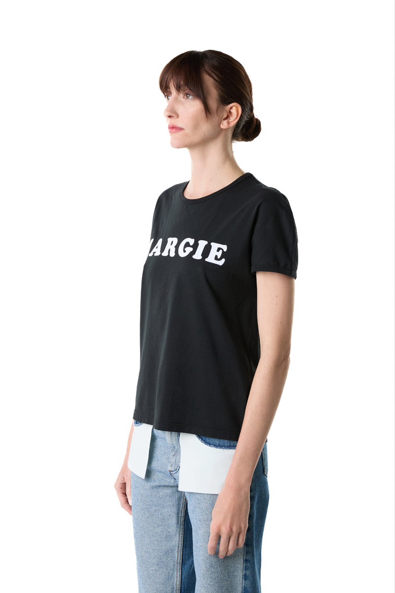 Vintage Jersey T-Shirt/Black MM6 MAISON MARGIELA