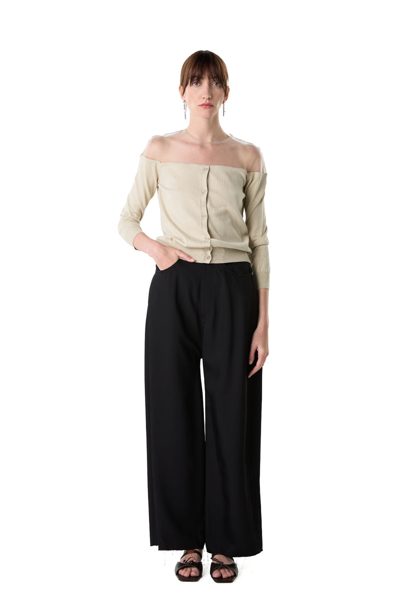 Twill classic five pockets trousers/Black MM6 MAISON MARGIELA