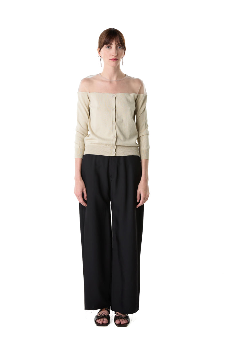 Knit Cardigan/Beige - MM6 MAISON MARGIELA