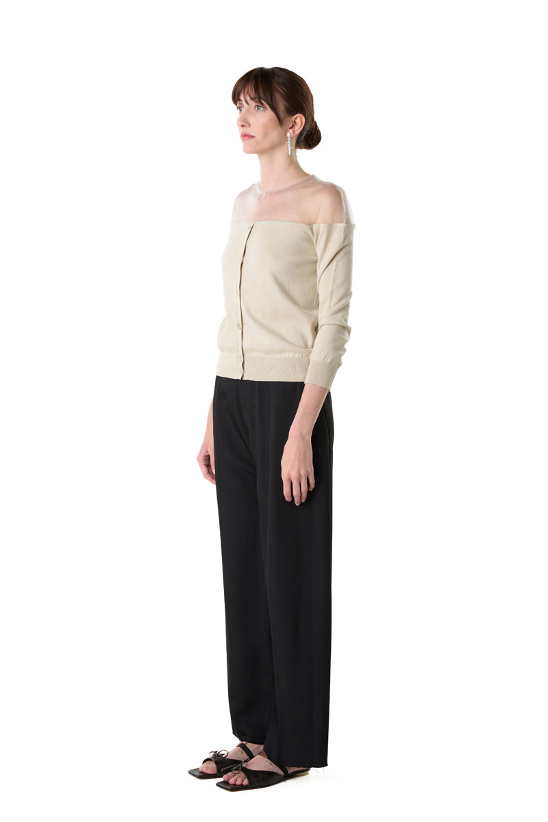 Knit Cardigan/Beige - MM6 MAISON MARGIELA