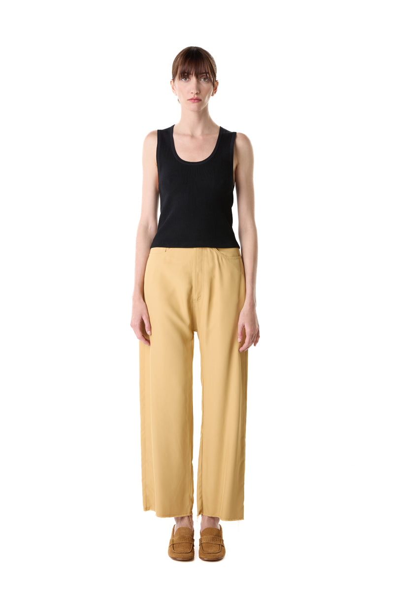 Twill classic five pockets trousers/Camel yellow MM6 MAISON MARGIELA