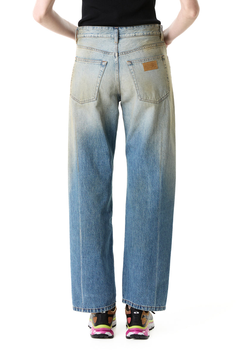 Straight-Leg Jeans/Faded Blue MM6 MAISON MARGIELA