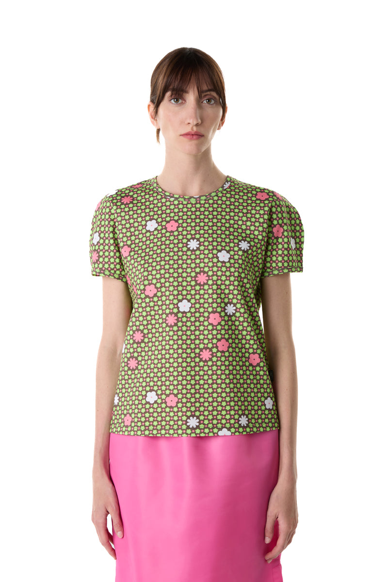 Floral print t-shirt/Green MM6 MAISON MARGIELA