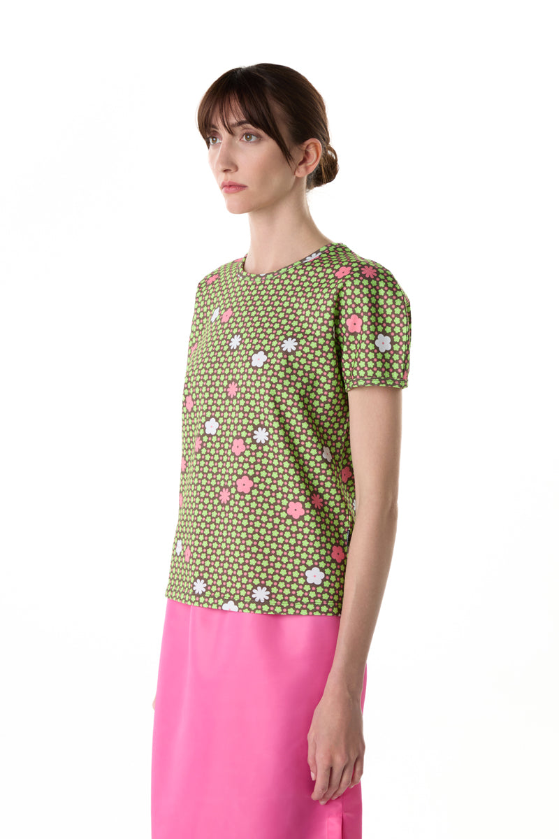 Floral print t-shirt/Green MM6 MAISON MARGIELA