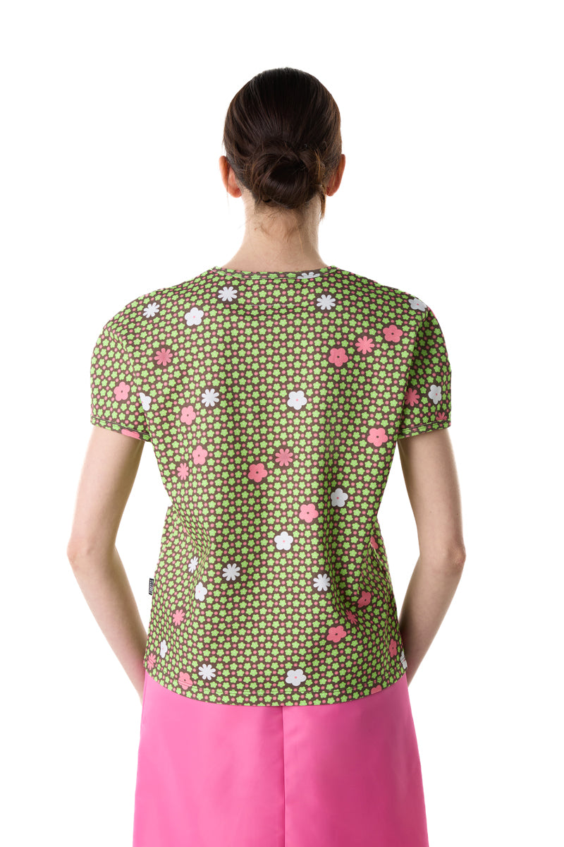 Floral print t-shirt/Green MM6 MAISON MARGIELA