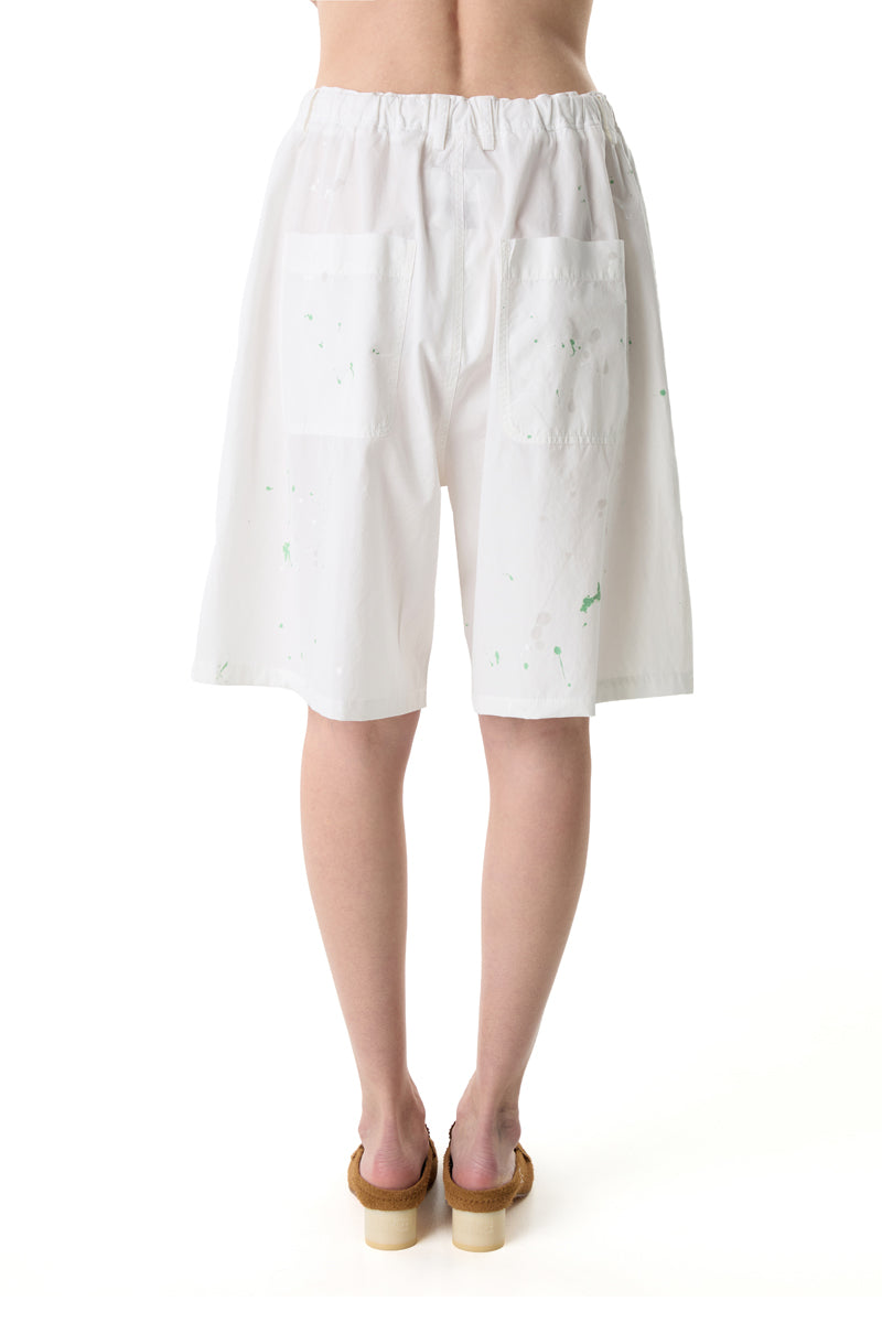 Paint-splatter shorts/White MM6 MAISON MARGIELA