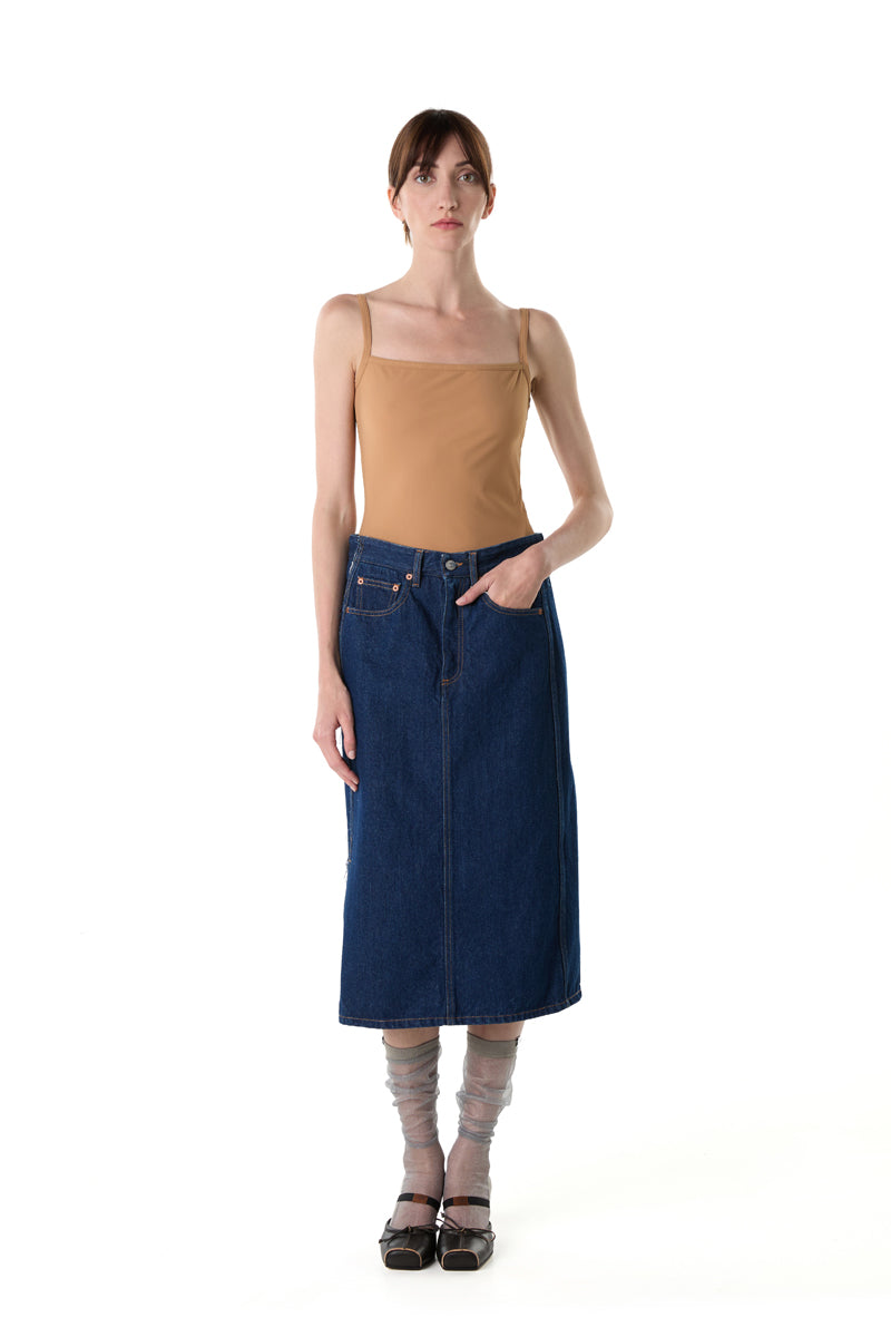 Denim midi skirt/Dark Blue MM6 MAISON MARGIELA