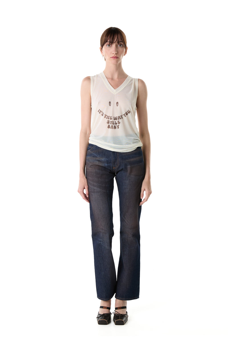 Mesh tank top-White MM6 MAISON MARGIELA