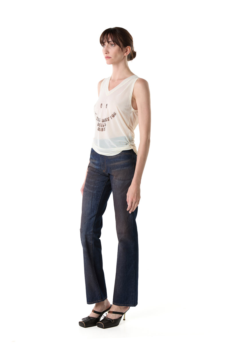 Mesh tank top-White MM6 MAISON MARGIELA
