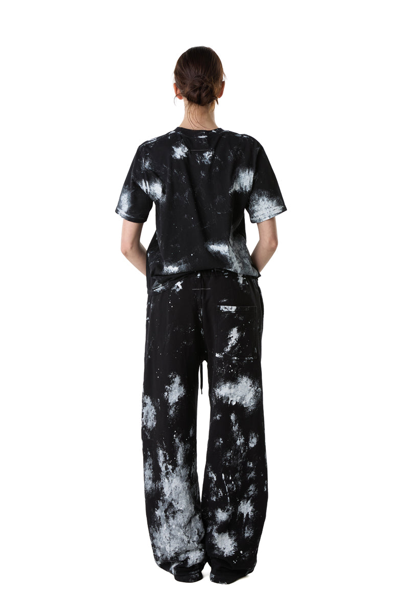 Tie-dye short-sleeve T-shirt/Black-White MM6 MAISON MARGIELA