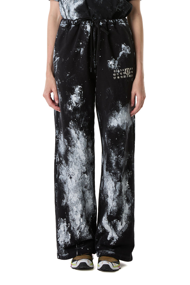 Tie-dye track pants/Black-White MM6 MAISON MARGIELA