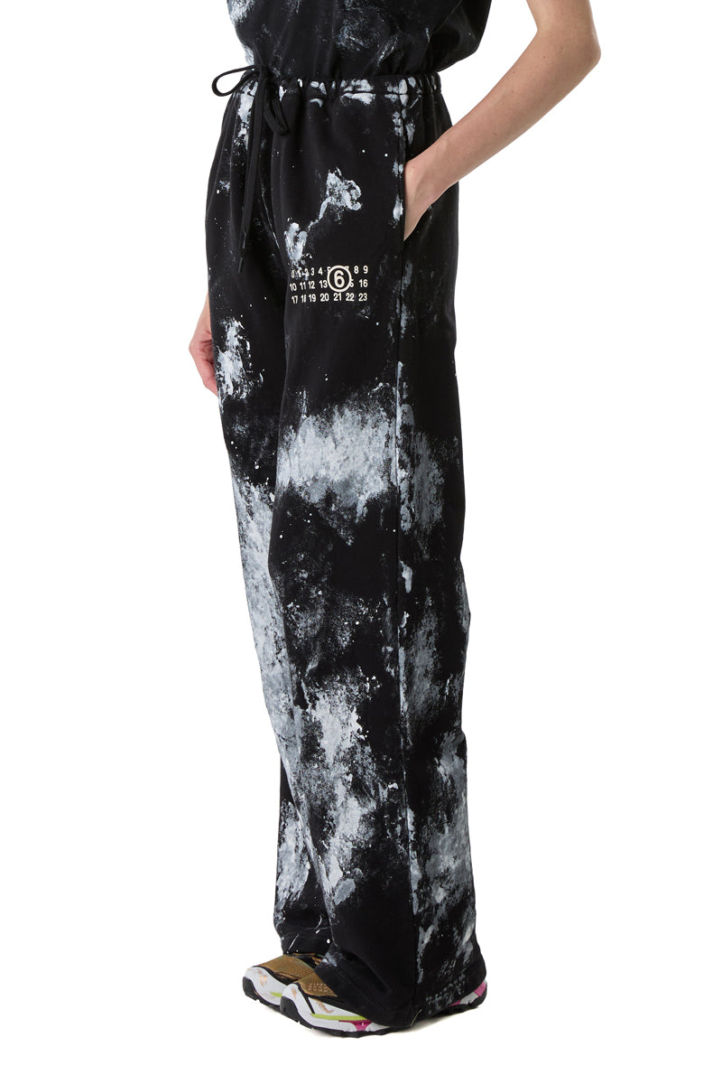 Tie-dye track pants/Black-White MM6 MAISON MARGIELA