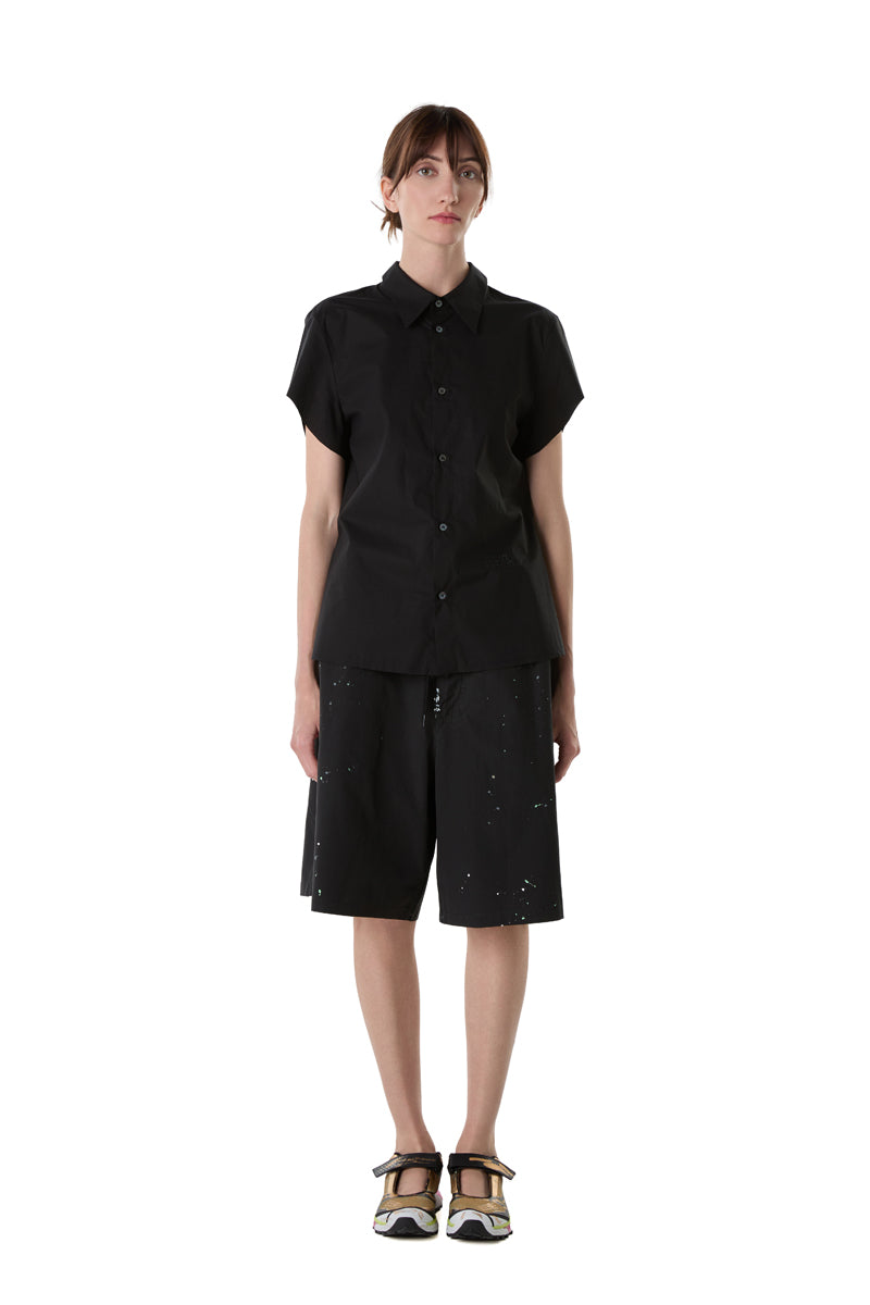 Paint-splatter shorts/Black MM6 MAISON MARGIELA