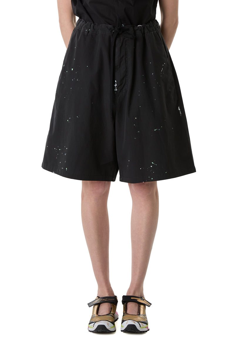 Paint-splatter shorts/Black MM6 MAISON MARGIELA