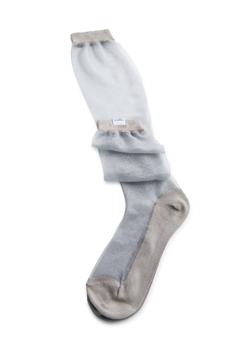 Sheer Knee-High Socks/Grey MM6 MAISON MARGIELA