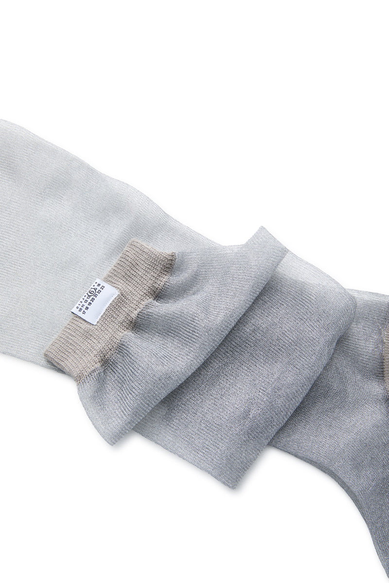 Sheer Knee-High Socks/Grey MM6 MAISON MARGIELA