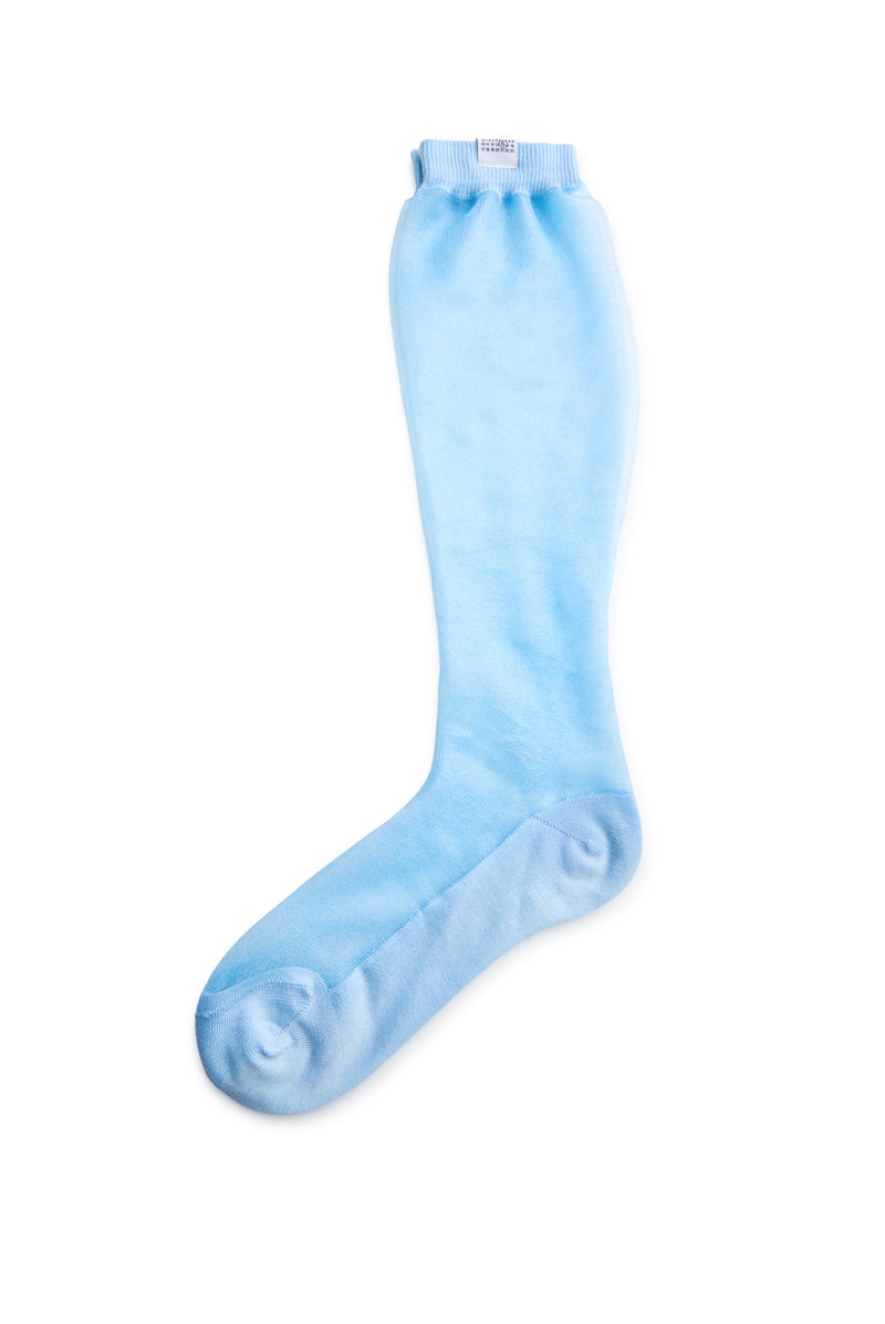 Sheer Knee-High Socks/Light Blue MM6 MAISON MARGIELA