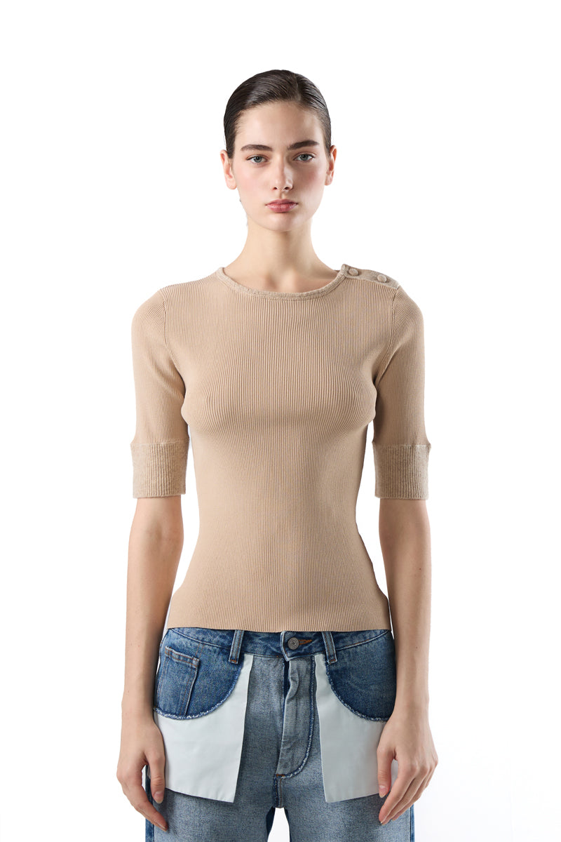 Dayton wool top/Beige PROENZA SCHOULER WHITE LABEL