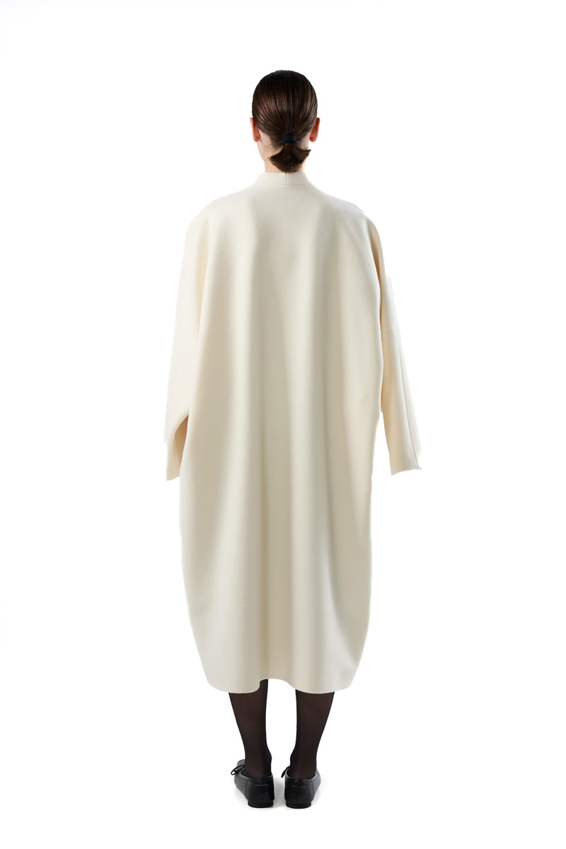 Asymmetric oversized coat/White MM6 MAISON MARGIELA