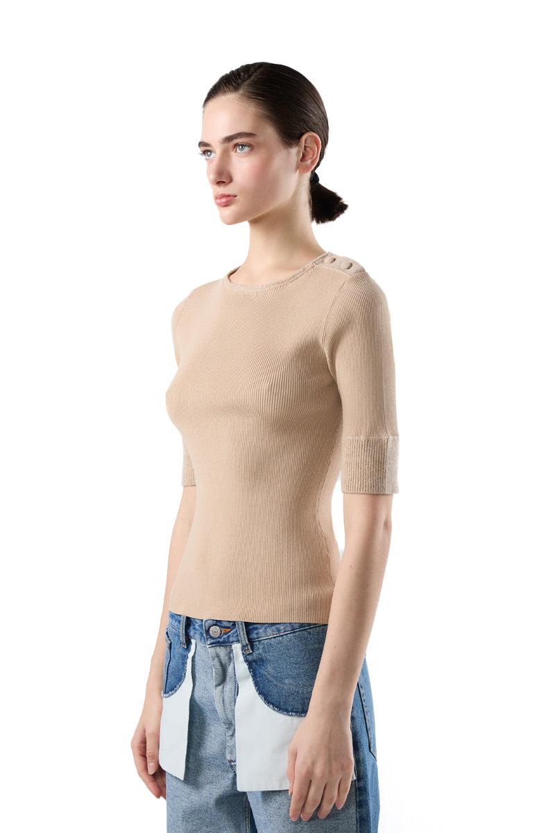 Dayton wool top/Beige PROENZA SCHOULER WHITE LABEL