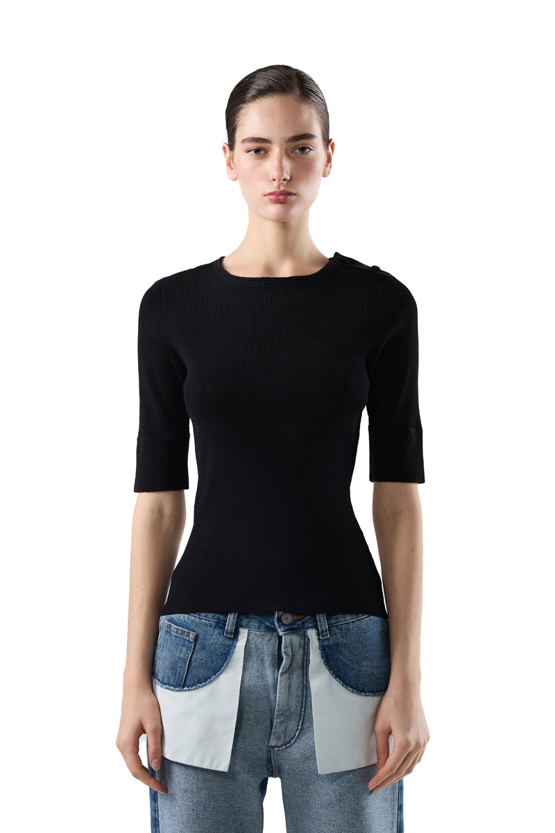 Dayton wool top/Black PROENZA SCHOULER WHITE LABEL
