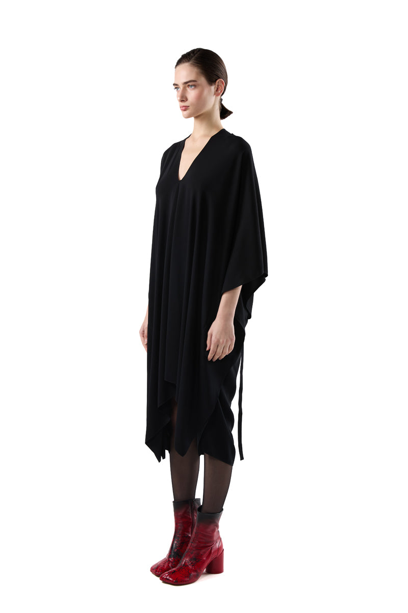 V-neck midi dress/Black MM6 MAISON MARGIELA