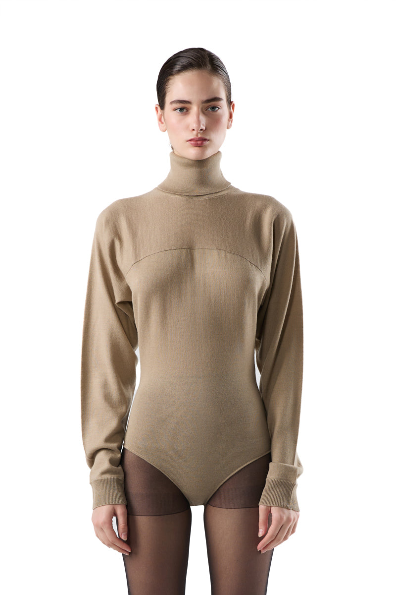 Turtleneck body/Beige MM6 MAISON MARGIELA