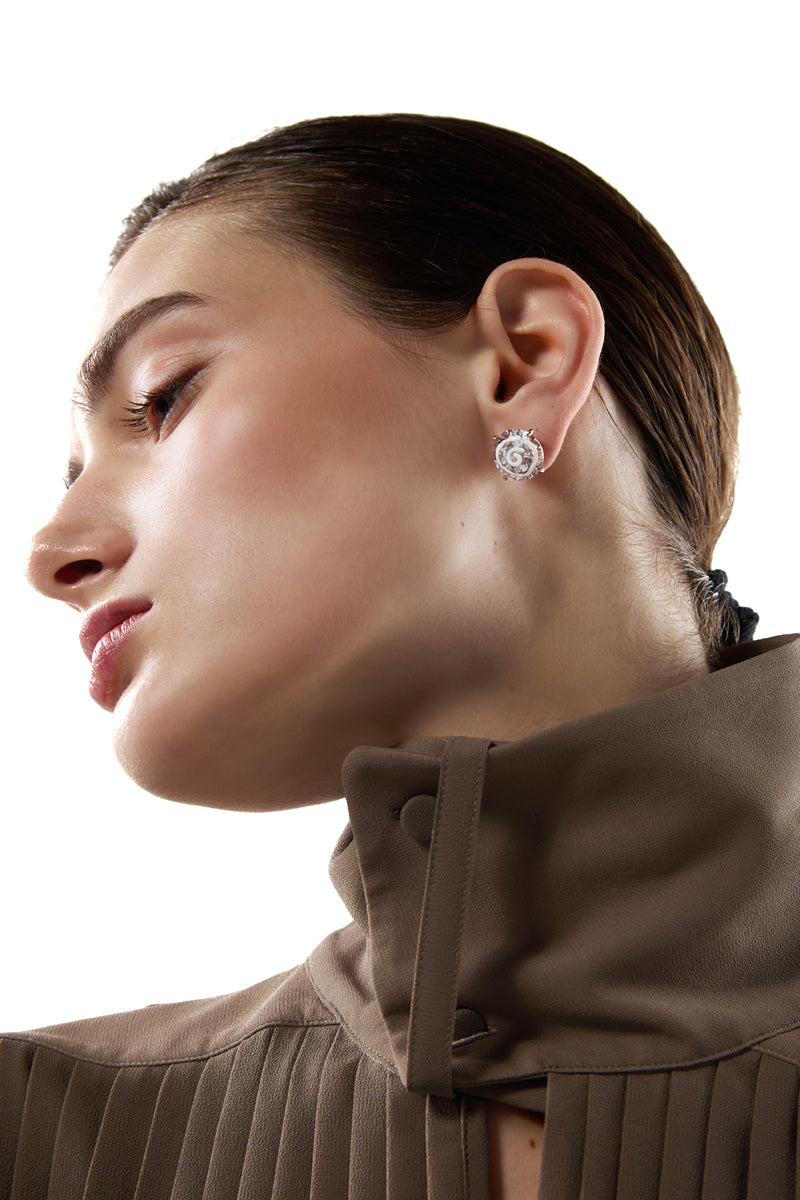 White paint earrings MM6 MAISON MARGIELA