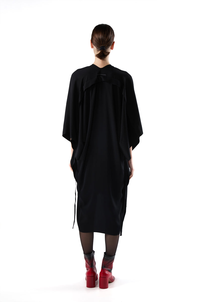 V-neck midi dress/Black MM6 MAISON MARGIELA