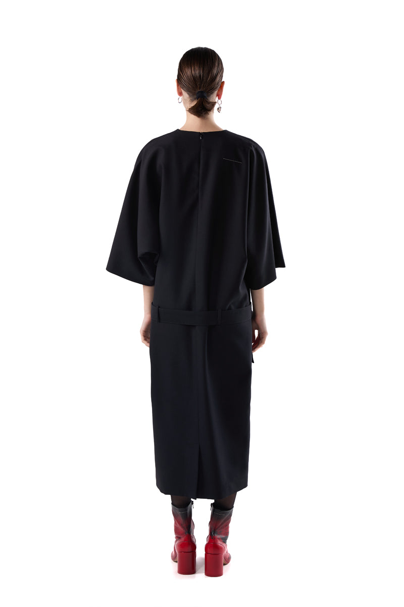 Belted midi dress midi dress/Black MM6 MAISON MARGIELA