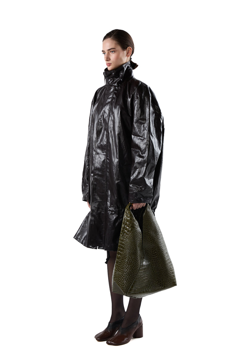 Crocodile-embossed Japanese Bag/ Olive MM6 MAISON MARGIELA