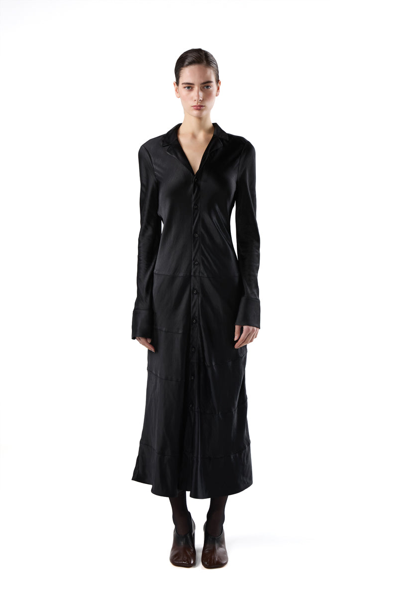Satin maxi dress/Black PROENZA SCHOULER WHITE LABEL