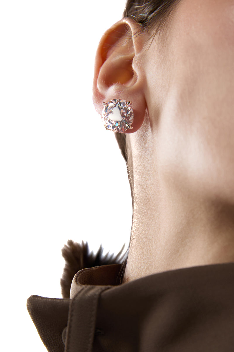 White paint earrings MM6 MAISON MARGIELA