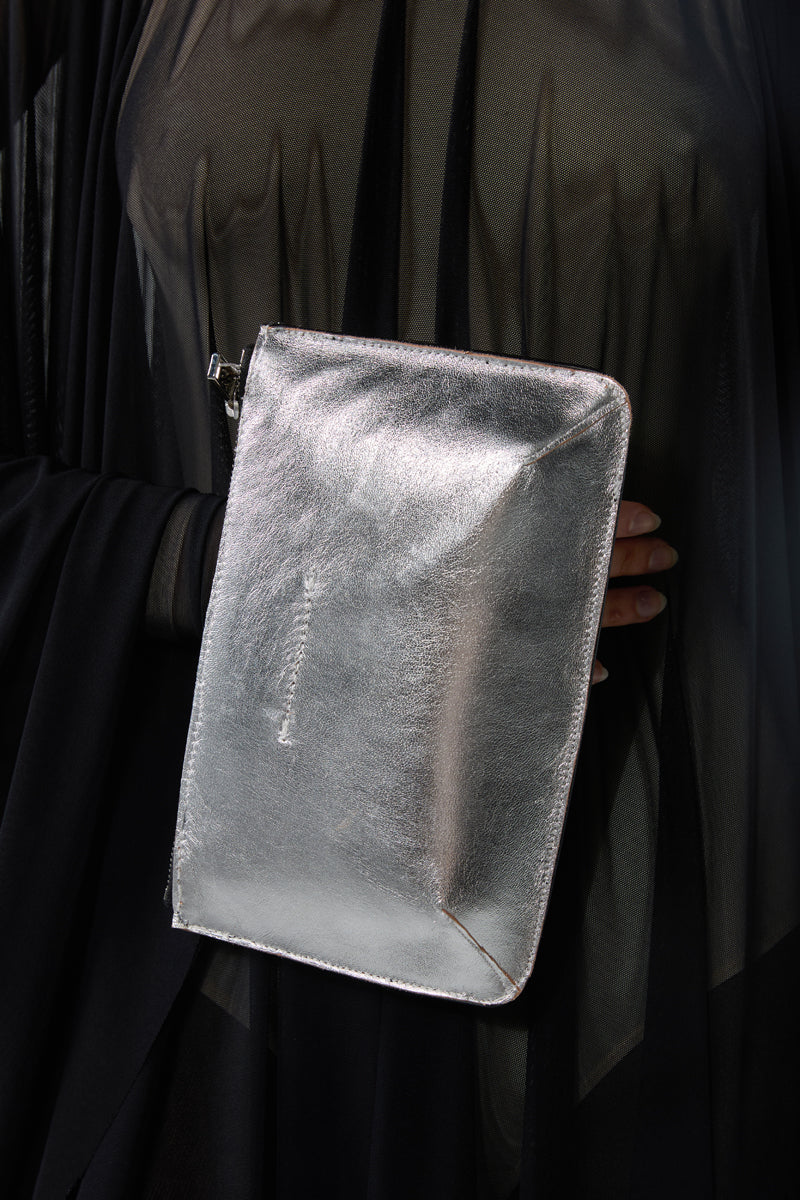 Bracelet clutch bag-Black/Silver MM6 MAISON MARGIELA