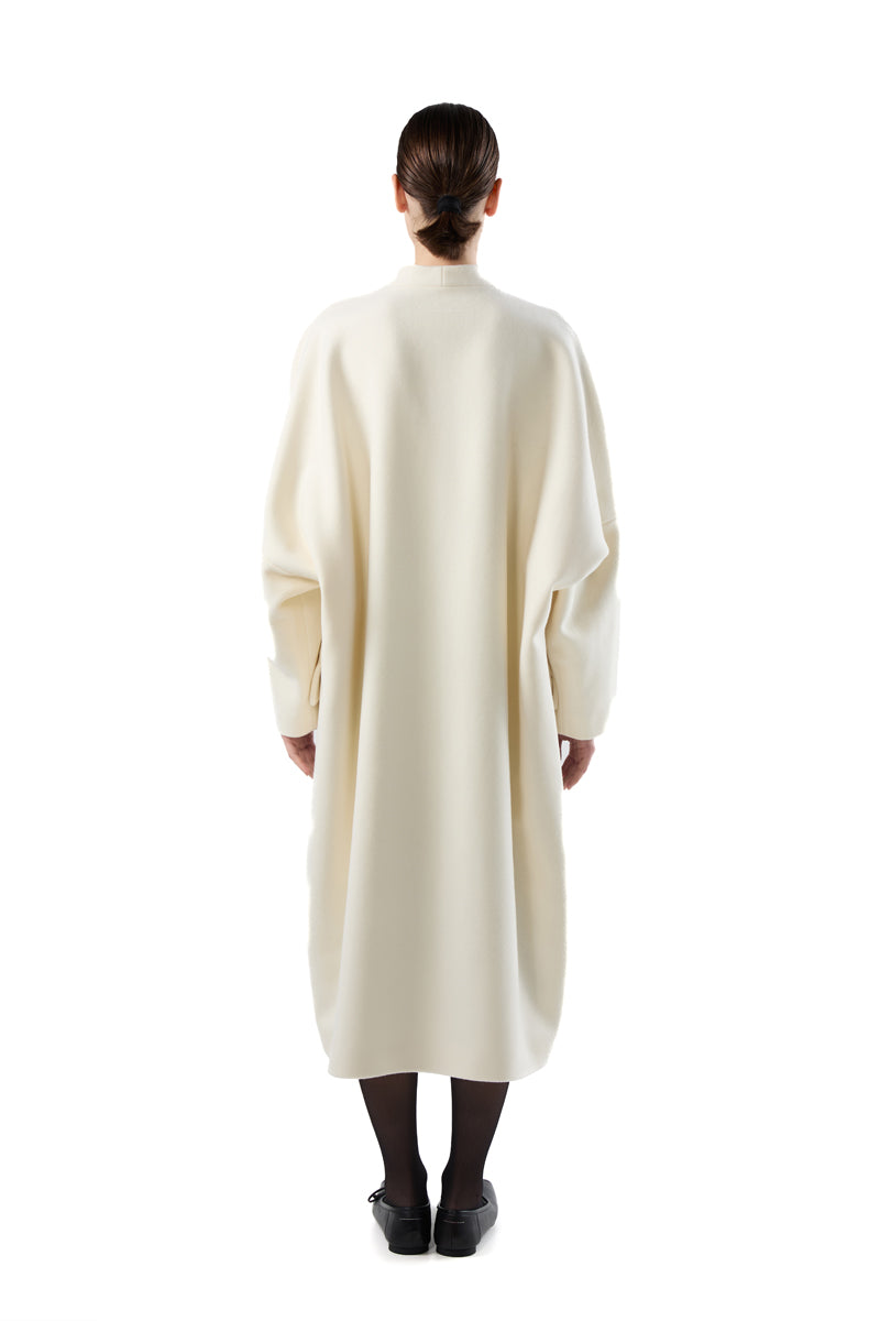 Asymmetric oversized coat/White MM6 MAISON MARGIELA