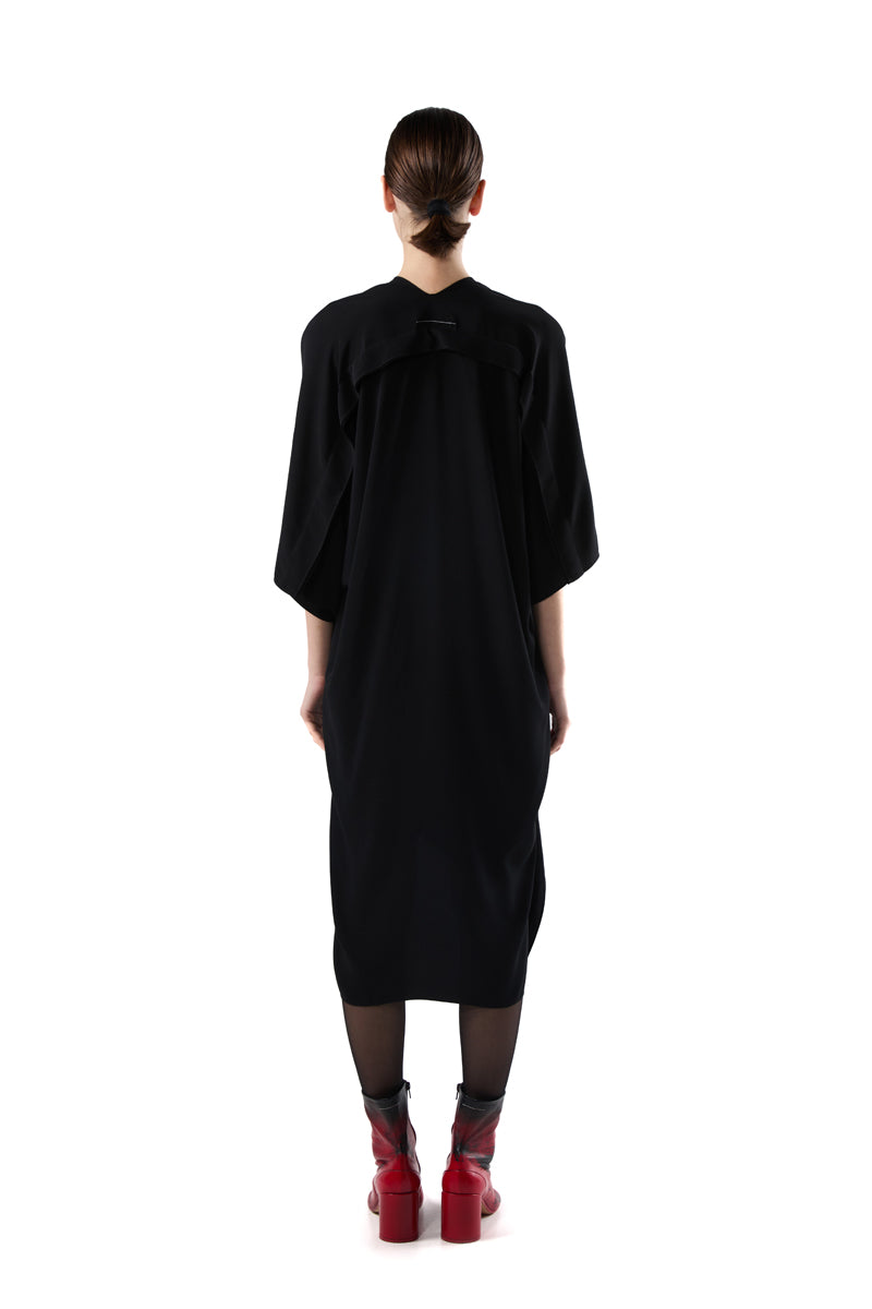 V-neck midi dress/Black MM6 MAISON MARGIELA