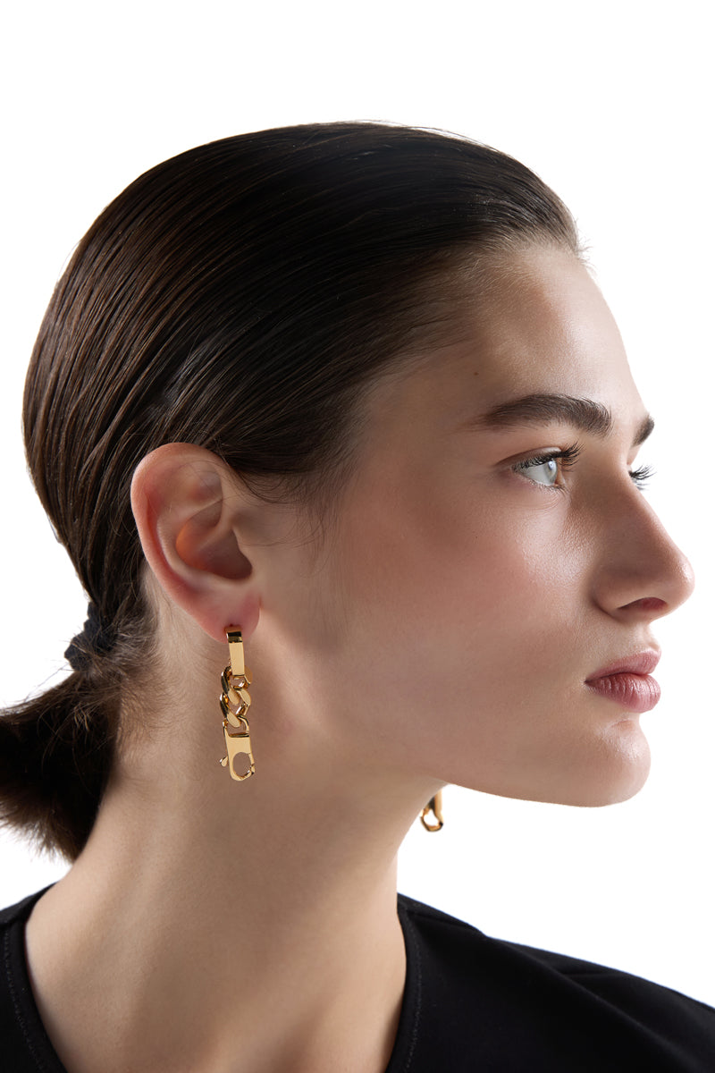 Numbers motif drop earrings-Gold MM6 MAISON MARGIELA