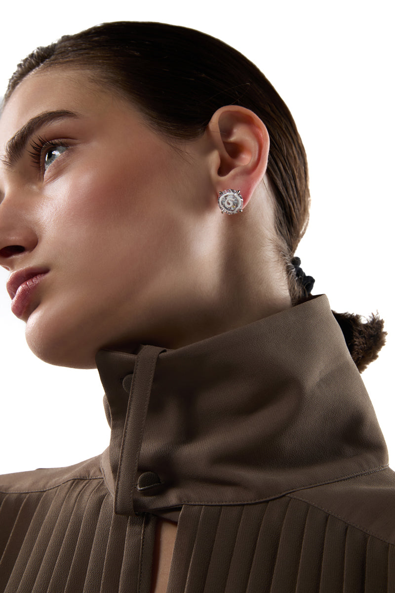 White paint earrings MM6 MAISON MARGIELA