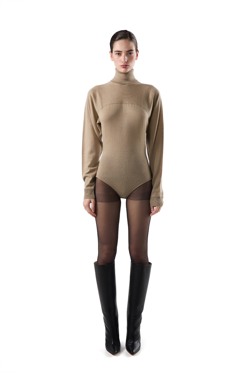 Turtleneck body/Beige MM6 MAISON MARGIELA