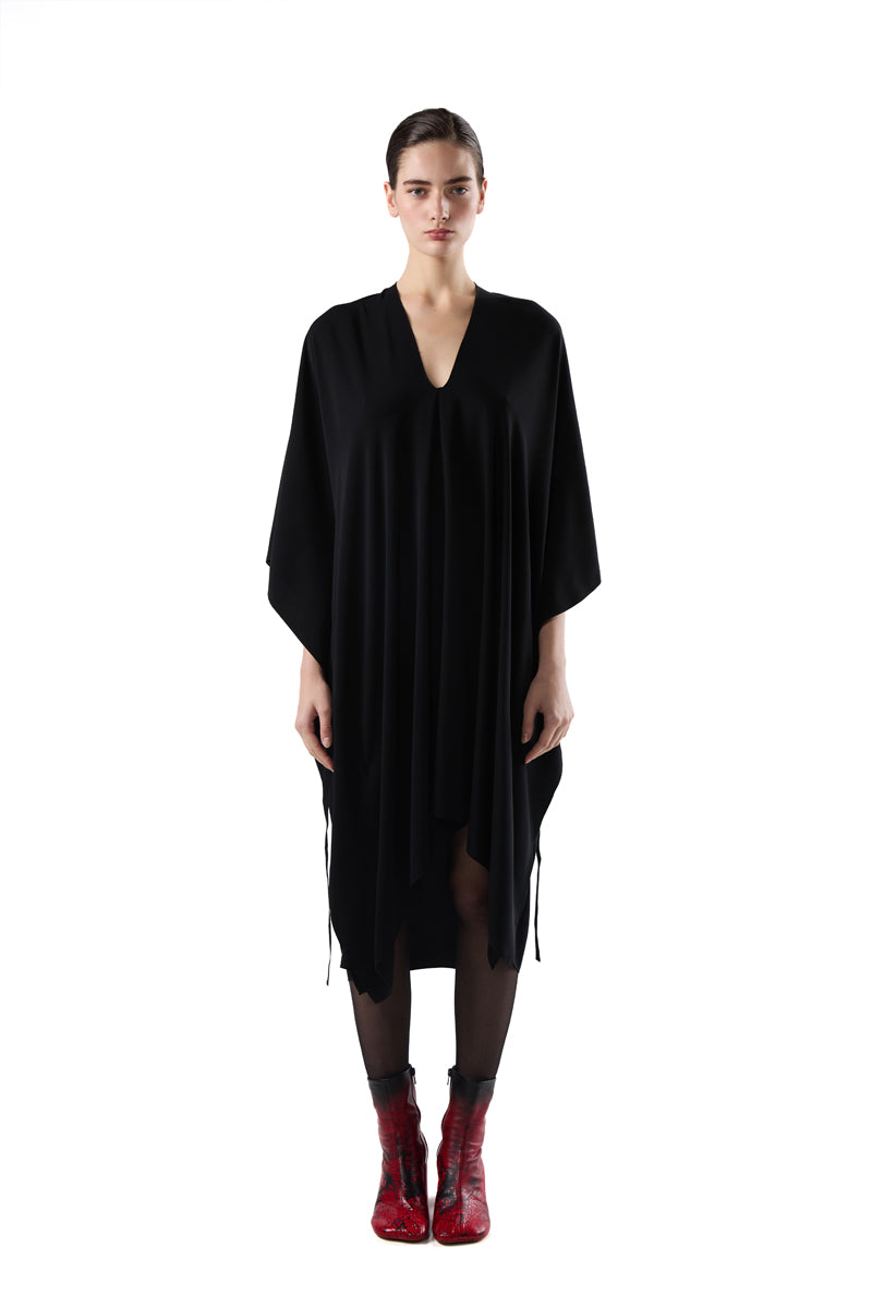 V-neck midi dress/Black MM6 MAISON MARGIELA