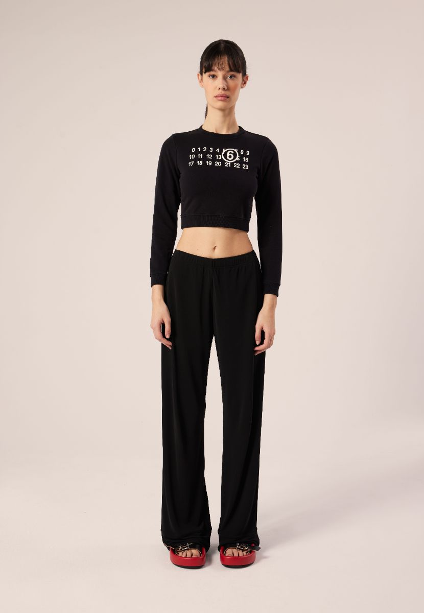 Cropped sweater-Black MM6 MAISON MARGIELA