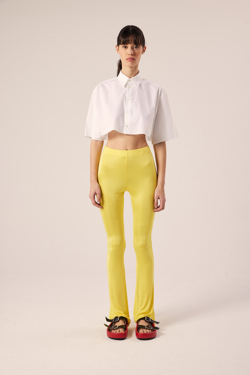 Stretch leggings-Yellow MM6 MAISON MARGIELA