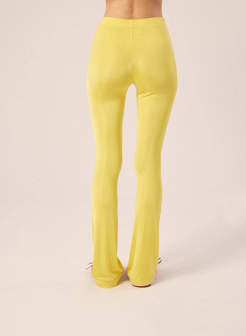 Stretch leggings-Yellow MM6 MAISON MARGIELA