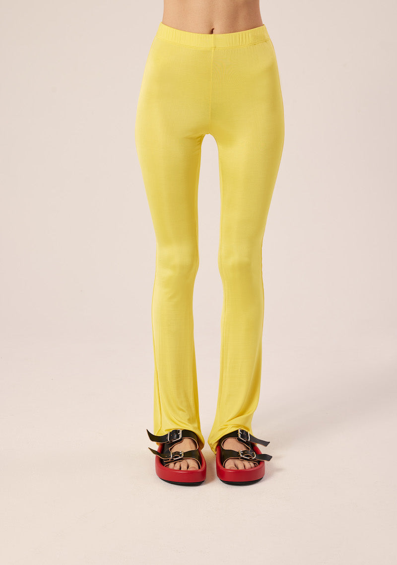 Stretch leggings-Yellow MM6 MAISON MARGIELA