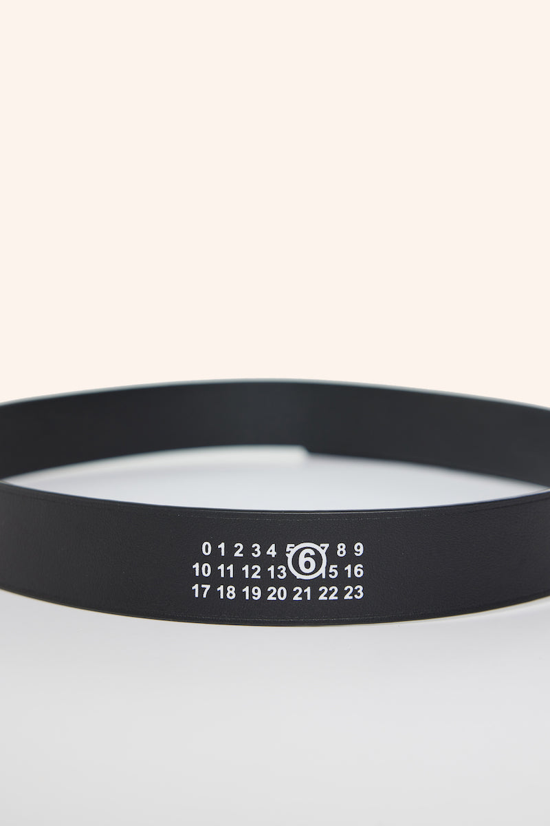 Logo print belt-Black MM6 MAISON MARGIELA