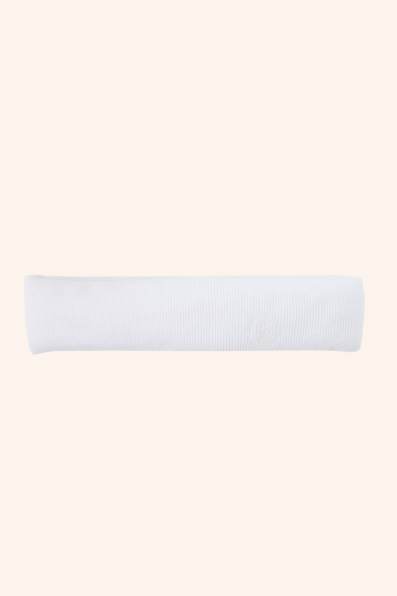 Logo ribbed headband-White MM6 MAISON MARGIELA