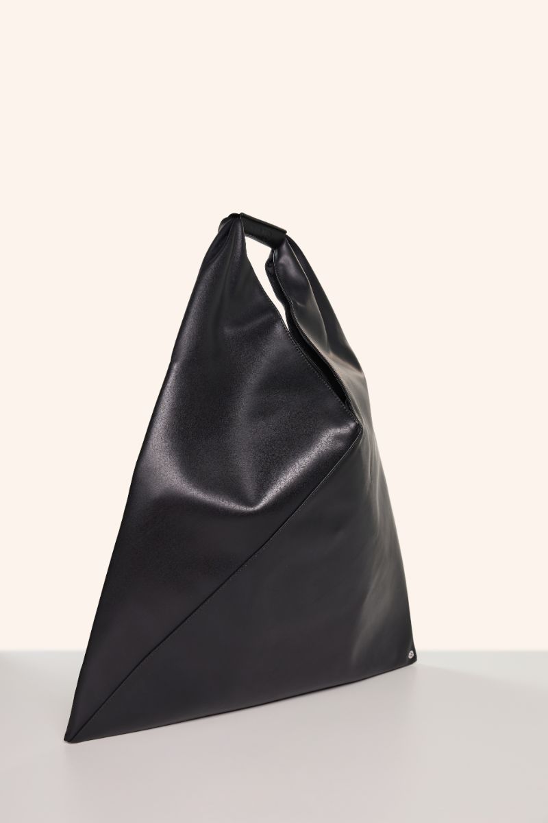 Japanese eco leather tote bag-Black MM6 MAISON MARGIELA