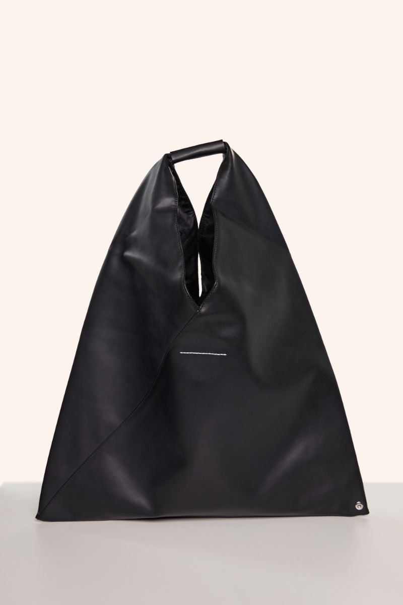 Japanese eco leather tote bag-Black MM6 MAISON MARGIELA