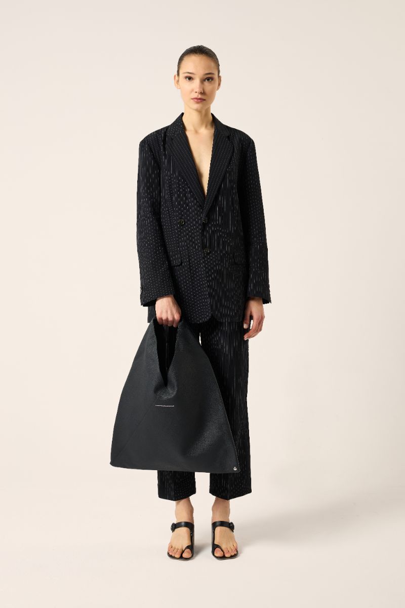 Japanese grainy leather bag-Black MM6 MAISON MARGIELA